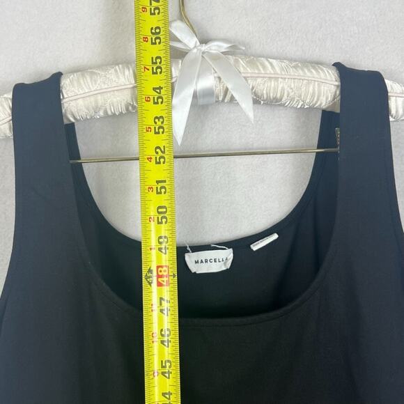 Marcella NYC Dress Women's Size XXL Black Clara Fit Flare Long Midi Sleeveless - Picture 11 of 13